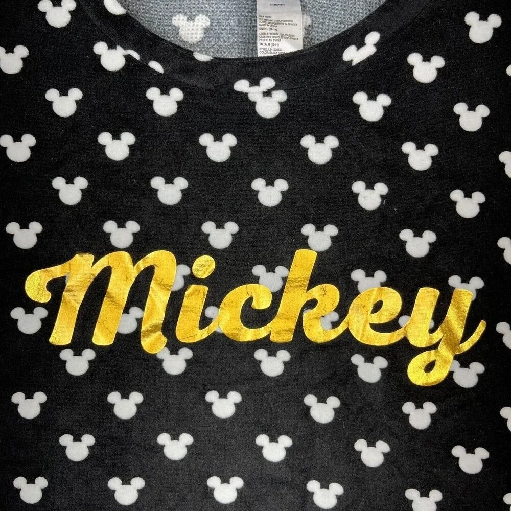 Disney Pajama Top Womens L Sleepwear Cozycore Lounge Mickey Mouse Comfy Snuggle - Picture 3 of 11
